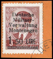 1943, Deutsche Besetzung II. WK Montenegro, 3, Briefst. - Ocupación 1938 – 45