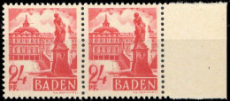 1947, Französische Zone Baden, 8 PF IV, ** - Andere & Zonder Classificatie