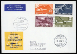 1960, Liechtenstein, 391-94, Brief - Autres & Non Classés