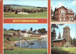 72125007 Stuetzengruen Gasthaus Bahnschloesschen Aussichtsturm Am Kuhberg Schwim - Autres & Non Classés