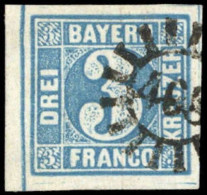 1850, Altdeutschland Bayern, 2 Rand, Gest. - Autres & Non Classés