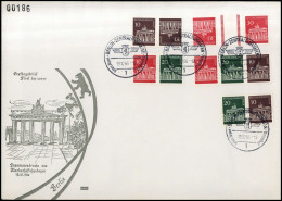 1966, Berlin, KZ 3 A U.a., FDC - Zusammendrucke