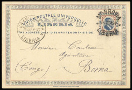 1892, Liberia, P 4, Brief - Liberia