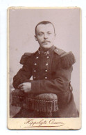 (Photo Carte De Visite) 580, Portrait Militaire, 76e RI Régiment D'Infanterie, Photo H Cosson Orléans - Guerra, Militares