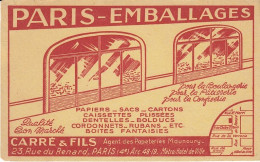 BUVARD & BLOTTER - PARIS EMBALLAGE - Papiers Sacs Cartons - CARRE & Fils - Agent Des Papeteries Maunoury - Autres & Non Classés