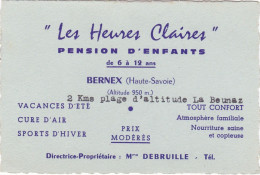 BERNEX (Haute-Savoie).Pension D'Enfants "Les Heures Claires" - Tourism Brochures