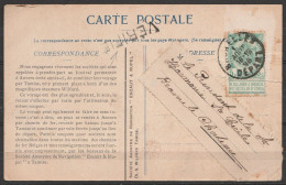 CP Tamise Publicitaire "Société De Navigation "Escaut Et Ruppel" à Tamise Affr. N°56 Càs BRUXELLES /1 AOUT 1898 Pour BRA - 1893-1900 Fijne Baard