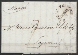 L. Datée 1804 De NAPLES Pour LYON - Cachet "BUREAU Français à ROME" - 1801-1848: Precursori XIX