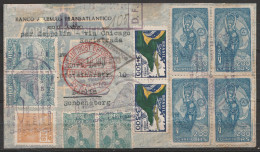 Brésil - L. Entête "Banco Allemao Transatlantico" Recommandée 18 Oct 1933 Pour BERLIN SCHOENENBERG Par ZEPELLIN Via Chic - Covers & Documents