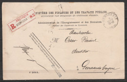 L. Recom. Franchise Ministère Des Finances Et Des Travaux Publics De BOTTELAERE Càd MOORTZEELE /6 SEPT 1906 Pour GERAARD - Franchise