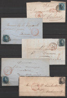 Ensemble De 84 Plis Et Devants De Lettres Affr. N°6 & 7 - Provenances, Destinations Et états Divers - 1851-1857 Medaglioni (6/8)