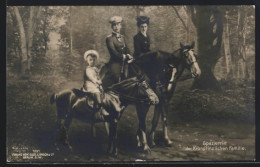 AK Spazierritt Der Kronprinzlichen Familie, Kronprinz Wilhelm Von Preussen  - Royal Families