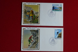 Eire 1981 2 Fdc Youth Hostel Association 50th Anniversary Montagne Mountaineering Escalade Alpinisme - Bergsteigen