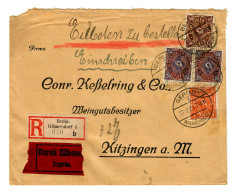 Einschreiben Eilboten Berlin/Wilmersdorf Nach Kitzingen 1922 - Cartas & Documentos