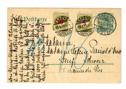 Ganzsache Aus Dresden 1910 Nach Genf Mit Taxe - Lettres & Documents