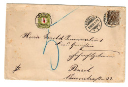 Brief 1896 Breslau Nach Basel Mit Taxe - Brieven En Documenten