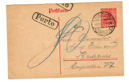 Ganzsache 1919 Freiburg Nach Karlsruhe, Nachporto - Lettres & Documents