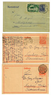 3x Ganzsache Hamburg 1921 Nach Nienburg/Würzburg - Covers & Documents