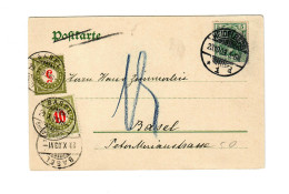 Ansichtskarte Heidelberg 1903 Nach Basel Mit Nachgebühr/Taxe - Cartas & Documentos