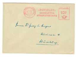 Baunschweig 1957 Strahlenschutz, Radioaktivia, Buchler Nach Würzburg - Lettres & Documents