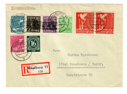 Einschreiben Hamburg 1948 Nach Brackwede - Storia Postale