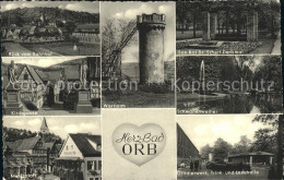 72124510 Bad Orb Blick Vom Bahnhof Kirchgasse Marktplatz Wartturm Scherf Denkmal - Bad Orb