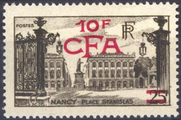 REUNION CFA Poste 304 ** MNH Place Stanislas à Nancy (Lorraine) 1949-1952 (CV 3,50 €) - Unused Stamps