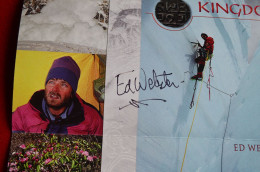 Signed Ed Webster Flyer For His Book Snow In The Kingdom Everest Kangshung Face Himalaya Mountaineering Escalade - Sportifs