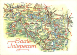 72122247 Saalburg Saale Landkarte Saale Talsperren Saalburg - Sonstige & Ohne Zuordnung