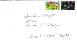 TIMBRE N° 3843 / 3848  -   ADIBOU / PAC MAN -  TARIF DU 1 3 05 AU 30 9 06 - SEUL SUR LETTRE  -  2005 - Posttarife