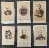 Cdv Militaire - Officier - Administration - Cdv Lot De 6 - Old (before 1900)