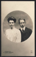 AK Kronprinzessin Cecilie Und Friedrich Wilhelm Im Portrait  - Familias Reales