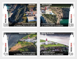 Portugal 2024 Centenary Of The Portuguese Lighthouse Authority Set Of 4 Stamps MNH - Phares