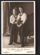 AK Prinz Wilhelm Und Prinz Louis Ferdinand Von Preussen Im Matrosenanzug  - Royal Families
