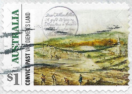 AUSTRALIA 2018 $1 Multicoloured, Convict Past-Van Diemen's Land Die-Cut Self Adhesive Used - Used Stamps