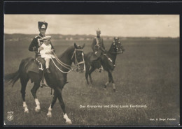 AK Der Kronprinz Mit Prinz Louis Ferdinand Zu Pferd  - Royal Families