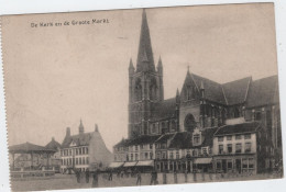 Eeklo - De Kerk En De Grote Markt (Pauwels) (niet Gelopen Kaart) - Eeklo