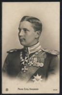 AK Prinz Eitel Friedrich Von Preussen In Uniform Mit Orden Als Junger Herr  - Royal Families