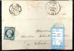 FRANCE OBLITERE: N°10 - Devant De Lettre Déchirure  -Senlis - 1849-1876: Klassik