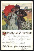 Künstler-AK Karl Friedrich Gsur: Deutscher Schulverein NR: 20, Mann Küsst Seine Frau, Studentische Szene  - Guerre 1914-18