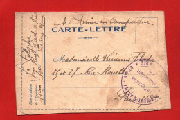 (RECTO / VERSO) CARTE LETTRE EN 1915 - ARMEE EN CAMPAGNE - BEAU CACHET REGIMENT ARTILLERIE A PIED - Storia Postale