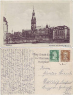 Ansichtskarte Hamburg Rathaus Mit Reichsbank 1927 - Otros & Sin Clasificación