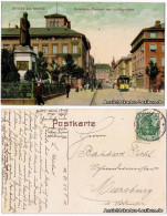 Ansichtskarte Mainz Ludwigstraße Und Gutenbergdenkmal Mit Straßenbahn 1910 - Mainz