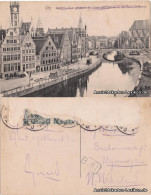 Gent Ghent (Gand) Vue Générale Du Quai Aux Herbes Et Du Pent St Michel 1926 - Autres & Non Classés