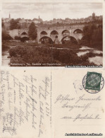 Rothenburg Ob Der Tauber Stadtbild Mit Doppelbrücke / Tauberbrücke 1936 - Rothenburg O. D. Tauber