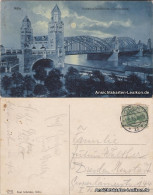 Ansichtskarte Köln Hohenzollernbrücke Bei Mondschein 1915 - Köln