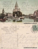 CPA Metz Partie An Der Mosel Mit Neuer Protestantischer Kirche 1907 - Autres & Non Classés