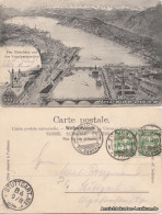 Ansichtskarte Zürich Der Zürichsee Aus Der Vogelperspektive 1904 - Other & Unclassified