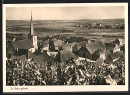 AK Escherndorf A. Main, Ortsansicht Aus Der Vogelschau, Weinreben  - Autres & Non Classés