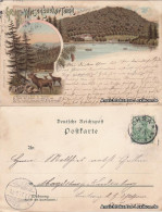 Ansichtskarte Bad Lauterberg Im Harz Gruß Vom Wiesenbeeker Teich 1901 - Bad Lauterberg